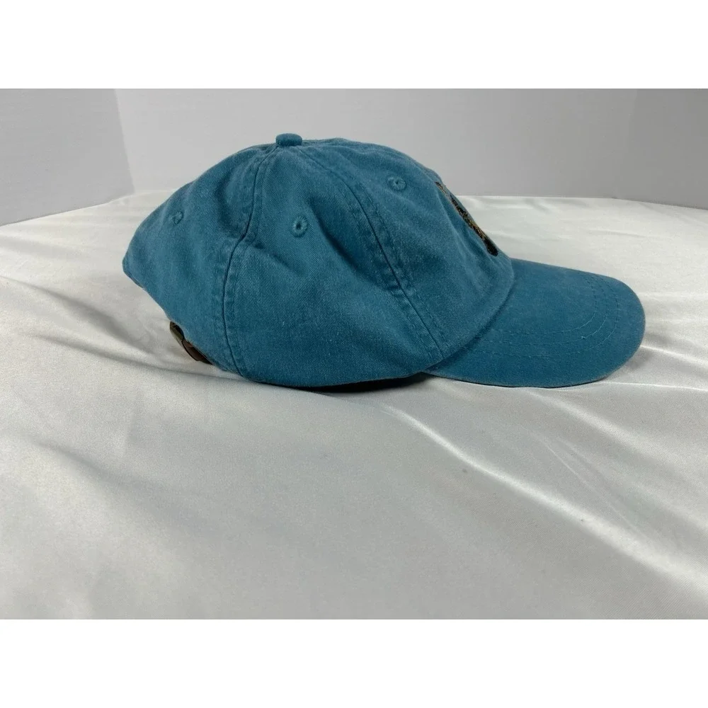Miniature Pincher Embroidered Cap Cotton Adam Pigment Dyed Turquoise Pet Lover